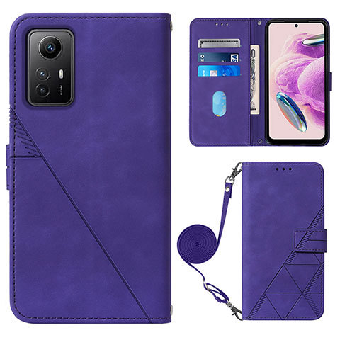 Handytasche Stand Schutzhülle Flip Leder Hülle YB1 für Xiaomi Redmi Note 12S Violett