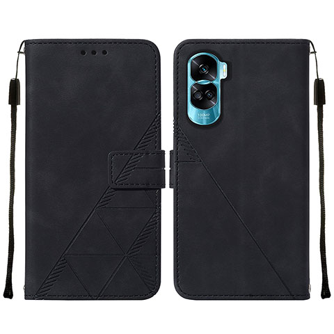 Handytasche Stand Schutzhülle Flip Leder Hülle YB2 für Huawei Honor 90 Lite 5G Schwarz