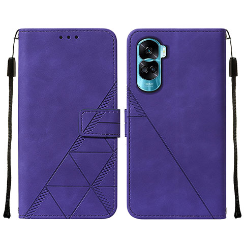 Handytasche Stand Schutzhülle Flip Leder Hülle YB2 für Huawei Honor 90 Lite 5G Violett