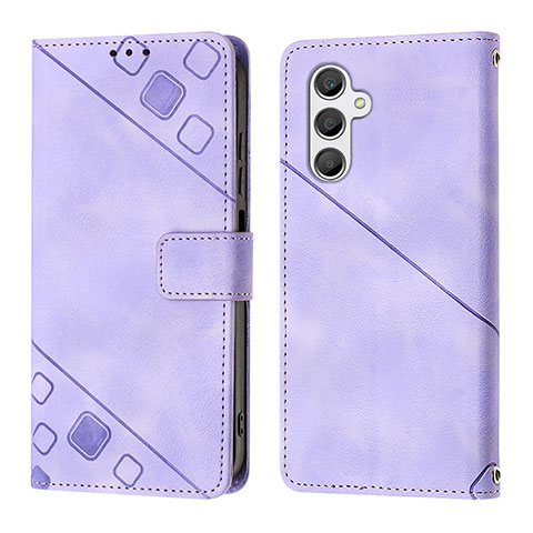 Handytasche Stand Schutzhülle Flip Leder Hülle YB2 für Samsung Galaxy A24 4G Violett