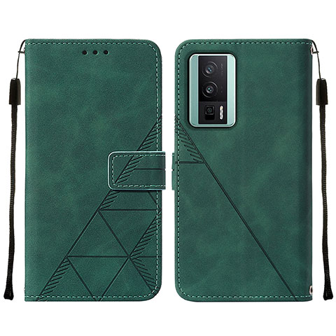 Handytasche Stand Schutzhülle Flip Leder Hülle YB2 für Xiaomi Poco F5 Pro 5G Grün