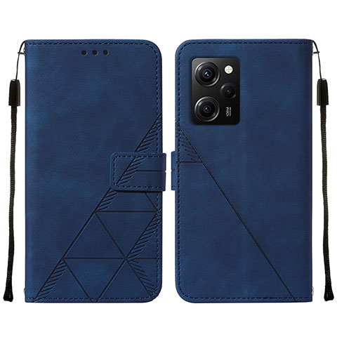 Handytasche Stand Schutzhülle Flip Leder Hülle YB2 für Xiaomi Poco X5 Pro 5G Blau