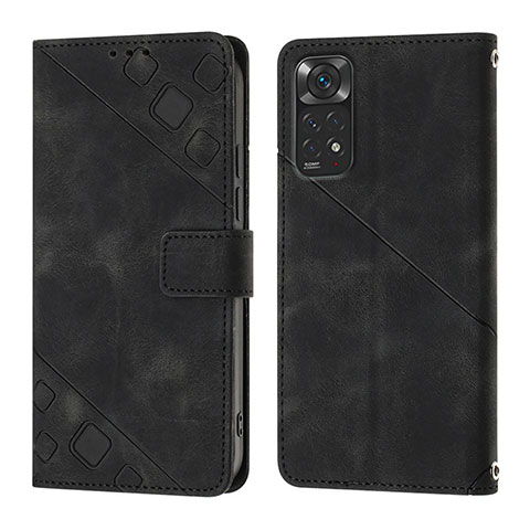 Handytasche Stand Schutzhülle Flip Leder Hülle YB2 für Xiaomi Redmi Note 11 4G (2022) Schwarz