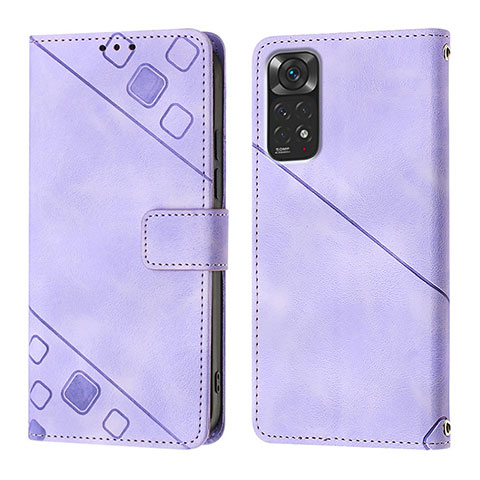 Handytasche Stand Schutzhülle Flip Leder Hülle YB2 für Xiaomi Redmi Note 11 4G (2022) Violett