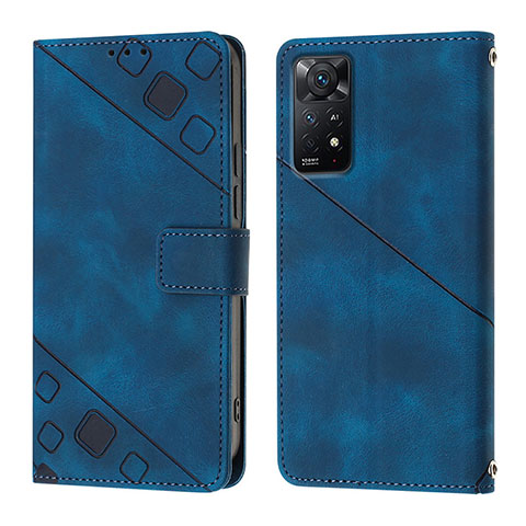 Handytasche Stand Schutzhülle Flip Leder Hülle YB2 für Xiaomi Redmi Note 11 Pro 4G Blau