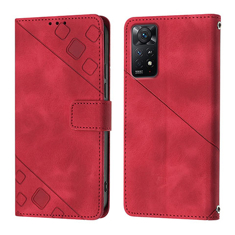 Handytasche Stand Schutzhülle Flip Leder Hülle YB2 für Xiaomi Redmi Note 11 Pro 5G Rot