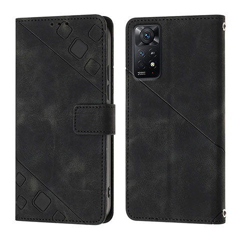 Handytasche Stand Schutzhülle Flip Leder Hülle YB2 für Xiaomi Redmi Note 11 Pro 5G Schwarz