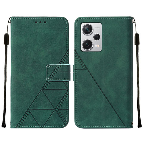 Handytasche Stand Schutzhülle Flip Leder Hülle YB2 für Xiaomi Redmi Note 12 Explorer Grün