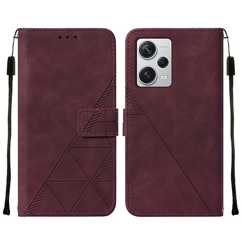 Handytasche Stand Schutzhülle Flip Leder Hülle YB2 für Xiaomi Redmi Note 12 Explorer Rot