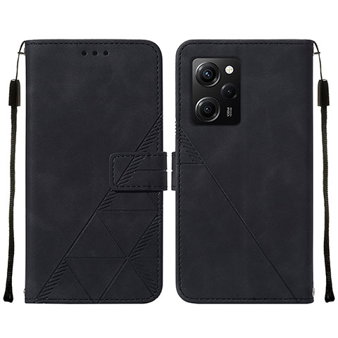 Handytasche Stand Schutzhülle Flip Leder Hülle YB2 für Xiaomi Redmi Note 12 Pro Speed 5G Schwarz