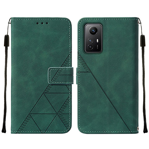 Handytasche Stand Schutzhülle Flip Leder Hülle YB2 für Xiaomi Redmi Note 12S Grün