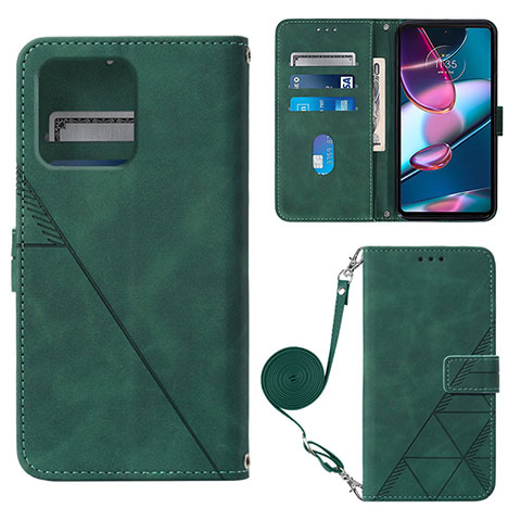 Handytasche Stand Schutzhülle Flip Leder Hülle YB3 für Motorola Moto Edge 40 Pro 5G Grün