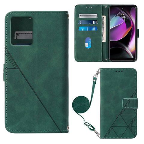 Handytasche Stand Schutzhülle Flip Leder Hülle YB3 für Motorola Moto G 5G (2023) Grün