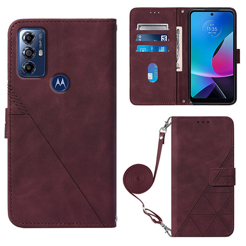 Handytasche Stand Schutzhülle Flip Leder Hülle YB3 für Motorola Moto G Play (2023) Rot