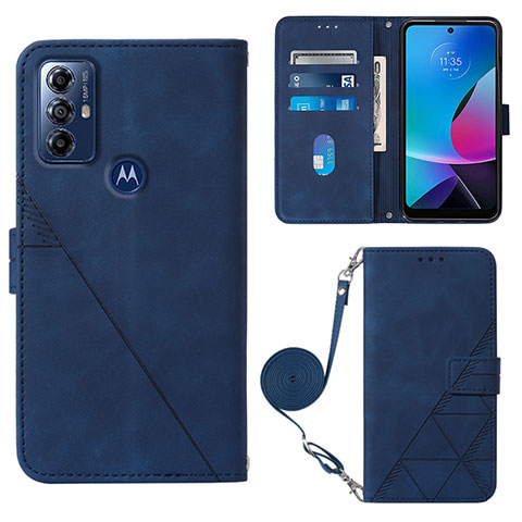 Handytasche Stand Schutzhülle Flip Leder Hülle YB3 für Motorola Moto G Play Gen 2 Blau