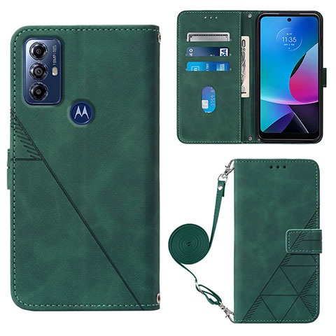 Handytasche Stand Schutzhülle Flip Leder Hülle YB3 für Motorola Moto G Play Gen 2 Grün