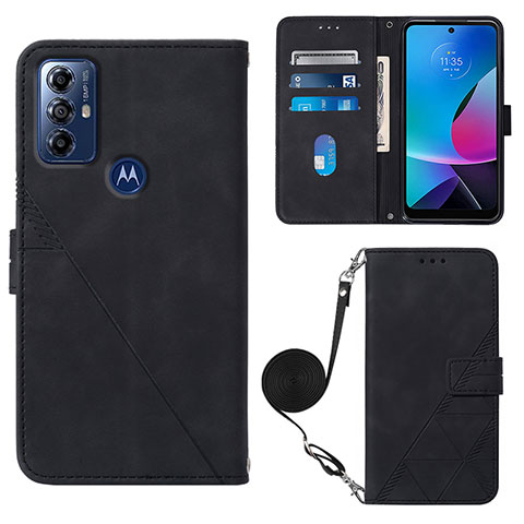 Handytasche Stand Schutzhülle Flip Leder Hülle YB3 für Motorola Moto G Play Gen 2 Schwarz