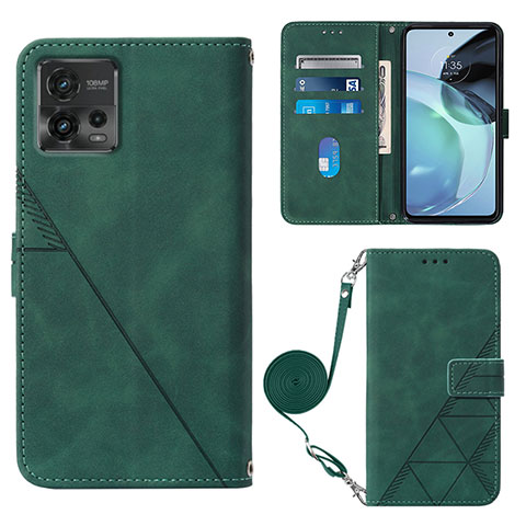 Handytasche Stand Schutzhülle Flip Leder Hülle YB3 für Motorola Moto G72 Grün