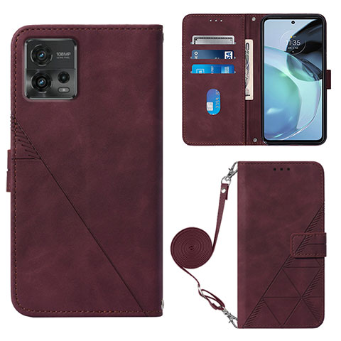 Handytasche Stand Schutzhülle Flip Leder Hülle YB3 für Motorola Moto G72 Rot