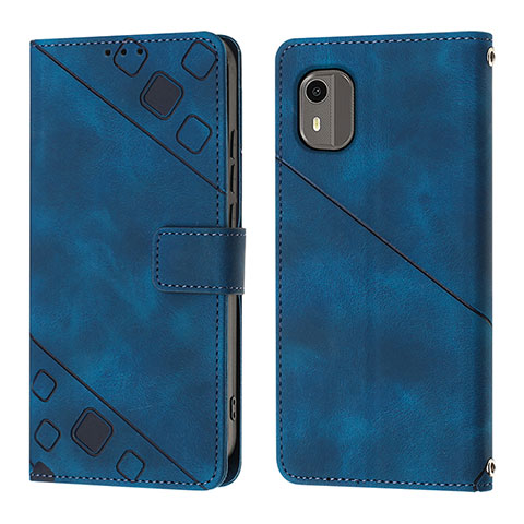 Handytasche Stand Schutzhülle Flip Leder Hülle YB3 für Nokia C12 Plus Blau