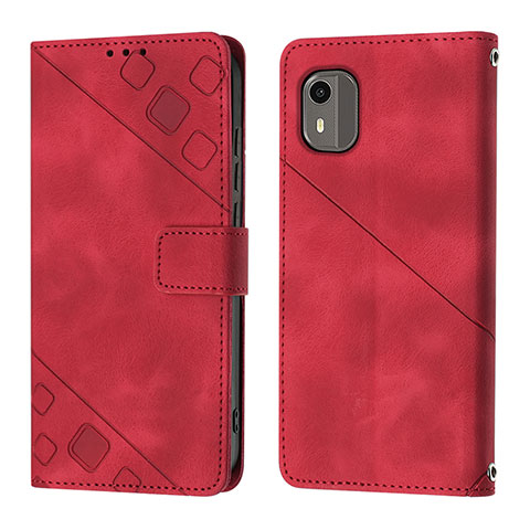 Handytasche Stand Schutzhülle Flip Leder Hülle YB3 für Nokia C12 Plus Rot