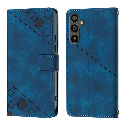 Handytasche Stand Schutzhülle Flip Leder Hülle YB3 für Samsung Galaxy A34 5G Blau