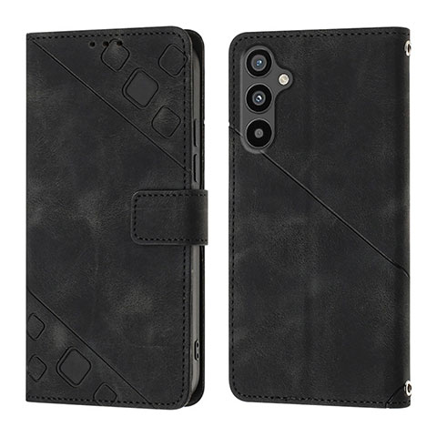 Handytasche Stand Schutzhülle Flip Leder Hülle YB3 für Samsung Galaxy A34 5G Schwarz