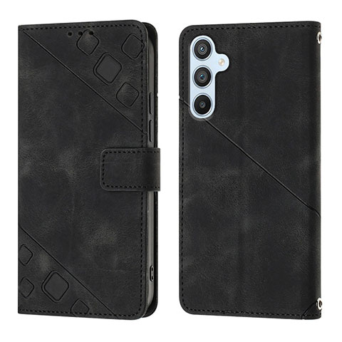 Handytasche Stand Schutzhülle Flip Leder Hülle YB3 für Samsung Galaxy A54 5G Schwarz