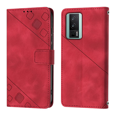 Handytasche Stand Schutzhülle Flip Leder Hülle YB3 für Xiaomi Poco F5 Pro 5G Rot