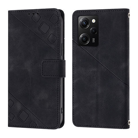 Handytasche Stand Schutzhülle Flip Leder Hülle YB3 für Xiaomi Poco X5 Pro 5G Schwarz