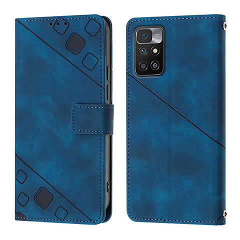 Handytasche Stand Schutzhülle Flip Leder Hülle YB3 für Xiaomi Redmi 10 Prime Blau