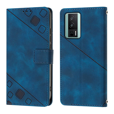 Handytasche Stand Schutzhülle Flip Leder Hülle YB3 für Xiaomi Redmi K60 5G Blau