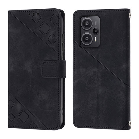 Handytasche Stand Schutzhülle Flip Leder Hülle YB3 für Xiaomi Redmi Note 12 Turbo 5G Schwarz