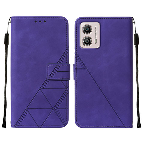 Handytasche Stand Schutzhülle Flip Leder Hülle YB4 für Motorola Moto G53j 5G Violett