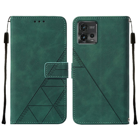 Handytasche Stand Schutzhülle Flip Leder Hülle YB4 für Motorola Moto G72 Grün