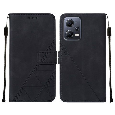 Handytasche Stand Schutzhülle Flip Leder Hülle YB4 für Xiaomi Redmi Note 12 5G Schwarz