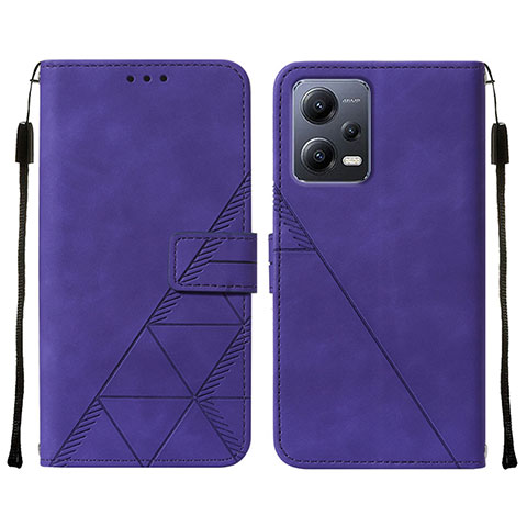 Handytasche Stand Schutzhülle Flip Leder Hülle YB4 für Xiaomi Redmi Note 12 5G Violett
