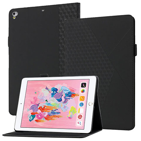 Handytasche Stand Schutzhülle Flip Leder Hülle YX1 für Apple New iPad 9.7 (2018) Schwarz