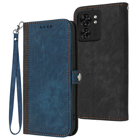 Handytasche Stand Schutzhülle Flip Leder Hülle YX1 für Motorola Moto Edge 40 5G Blau