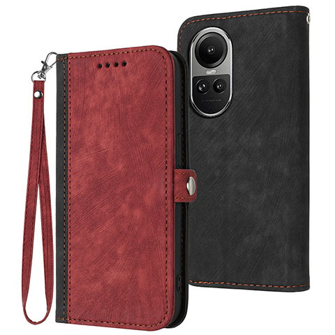 Handytasche Stand Schutzhülle Flip Leder Hülle YX1 für Oppo Reno10 Pro 5G Rot