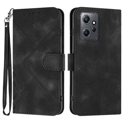 Handytasche Stand Schutzhülle Flip Leder Hülle YX1 für Xiaomi Redmi Note 12 4G Schwarz