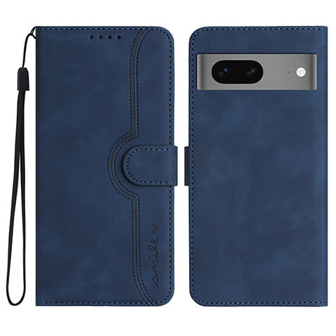 Handytasche Stand Schutzhülle Flip Leder Hülle YX2 für Google Pixel 7 5G Blau