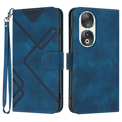 Handytasche Stand Schutzhülle Flip Leder Hülle YX2 für Huawei Honor 90 5G Blau