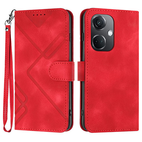 Handytasche Stand Schutzhülle Flip Leder Hülle YX2 für Oppo K11 5G Rot