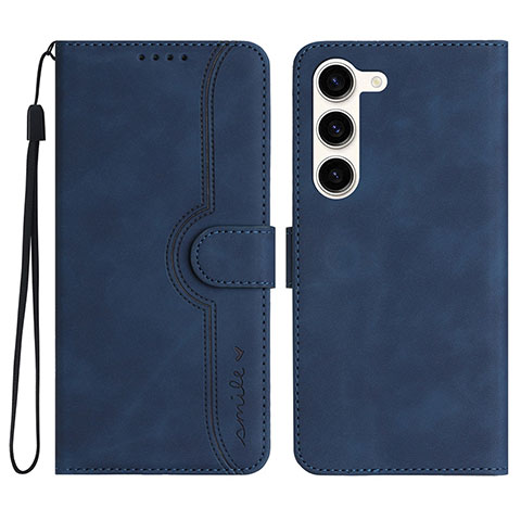 Handytasche Stand Schutzhülle Flip Leder Hülle YX2 für Samsung Galaxy S22 Plus 5G Blau