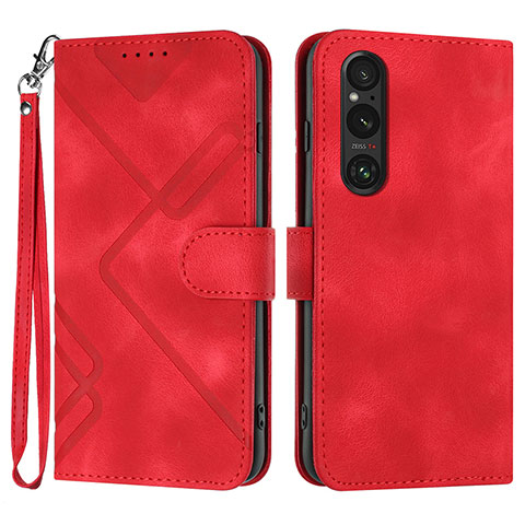 Handytasche Stand Schutzhülle Flip Leder Hülle YX2 für Sony Xperia 1 V Rot