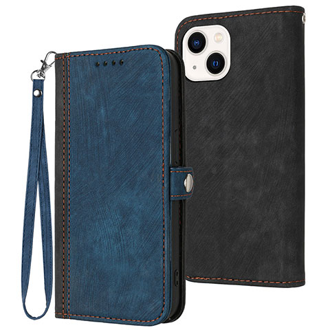 Handytasche Stand Schutzhülle Flip Leder Hülle YX3 für Apple iPhone 13 Blau