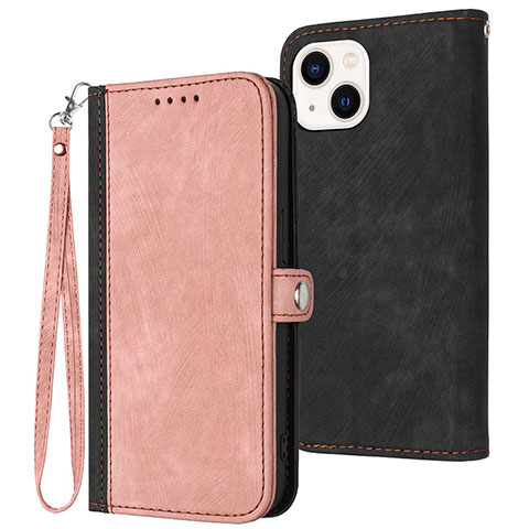 Handytasche Stand Schutzhülle Flip Leder Hülle YX3 für Apple iPhone 13 Rosegold