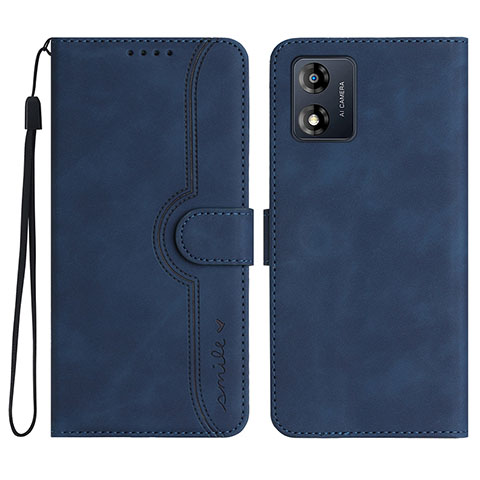 Handytasche Stand Schutzhülle Flip Leder Hülle YX3 für Motorola Moto E13 Blau