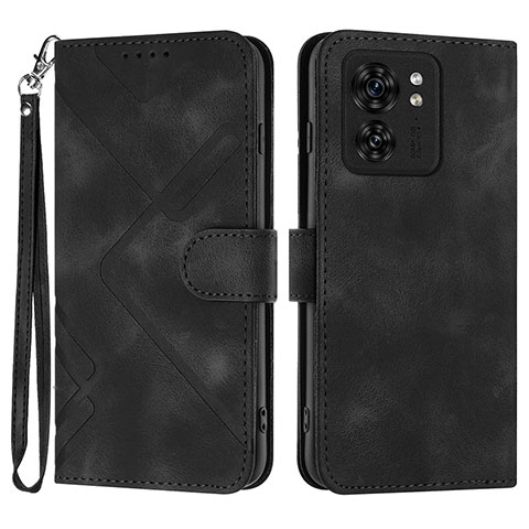 Handytasche Stand Schutzhülle Flip Leder Hülle YX3 für Motorola Moto Edge 40 5G Schwarz